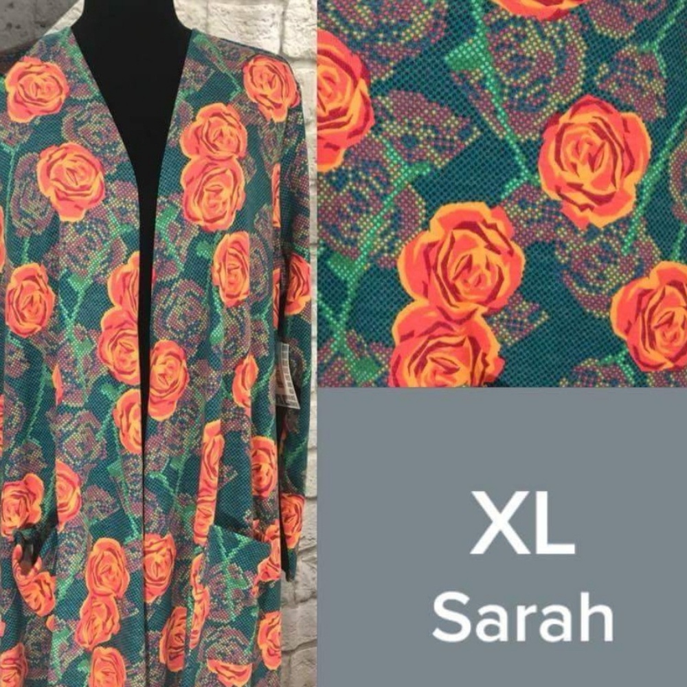 LulaRoe XL Sarah with Rose Print NWT